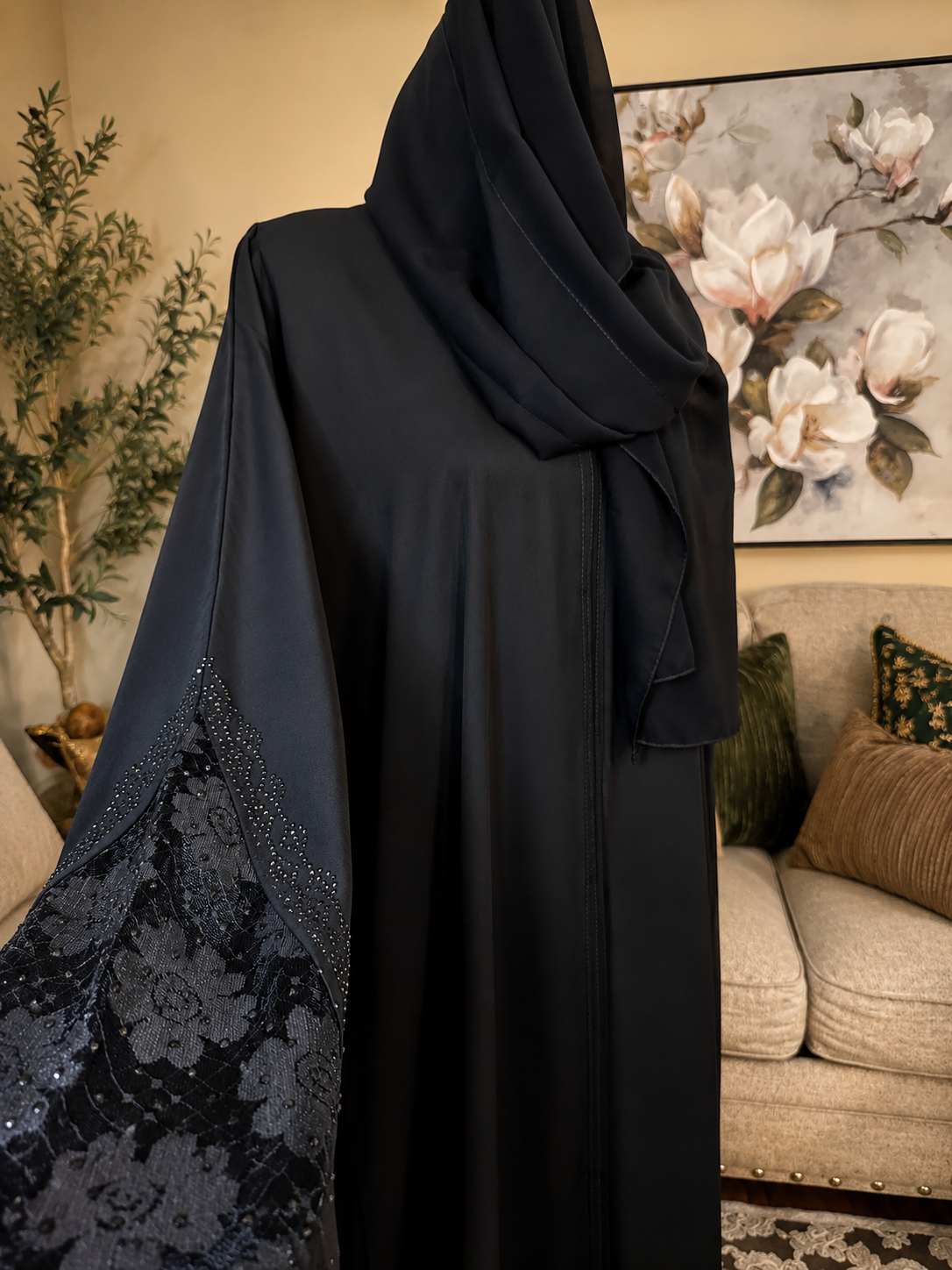2-Piece black Abaya Set 🇦🇪