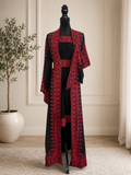 Elegant embroidered black dress set with red detailing.  
Worn only once and in excellent condition — no flaws or defects.  

Original price: $170