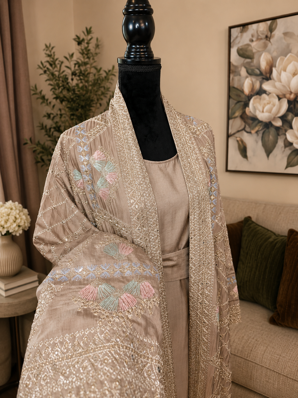 NEW Elegant Beige Abaya Overview