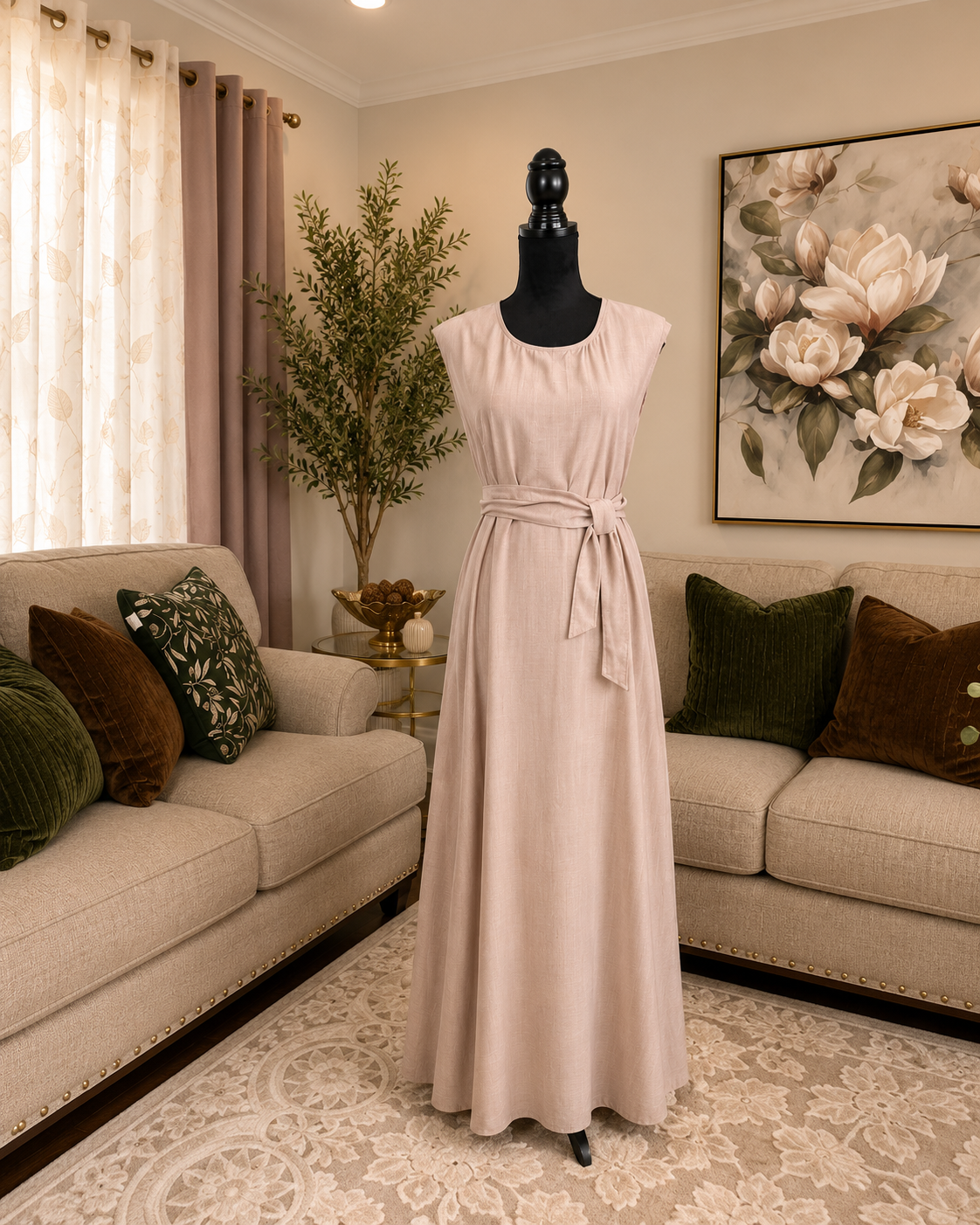 NEW Elegant Beige Abaya Overview